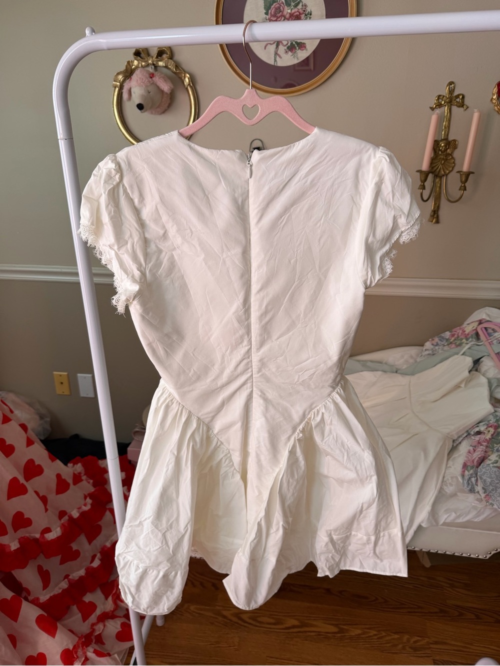 House of cb Emiliana Lace Trim Stretch Cotton Minidress - Picture 9 of 11